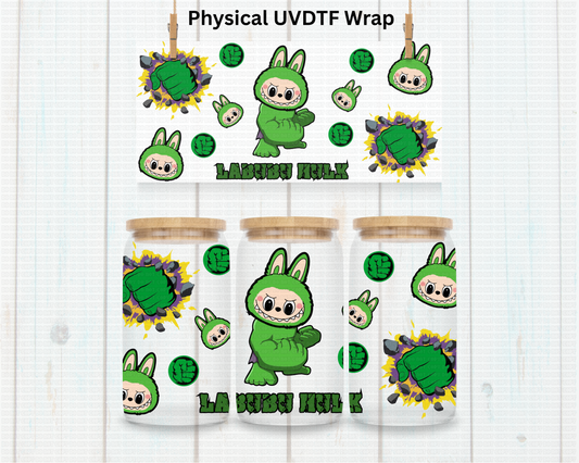 Strong Green Guy LaBu Bear - 16 oz / 20 oz Libby UV DTF