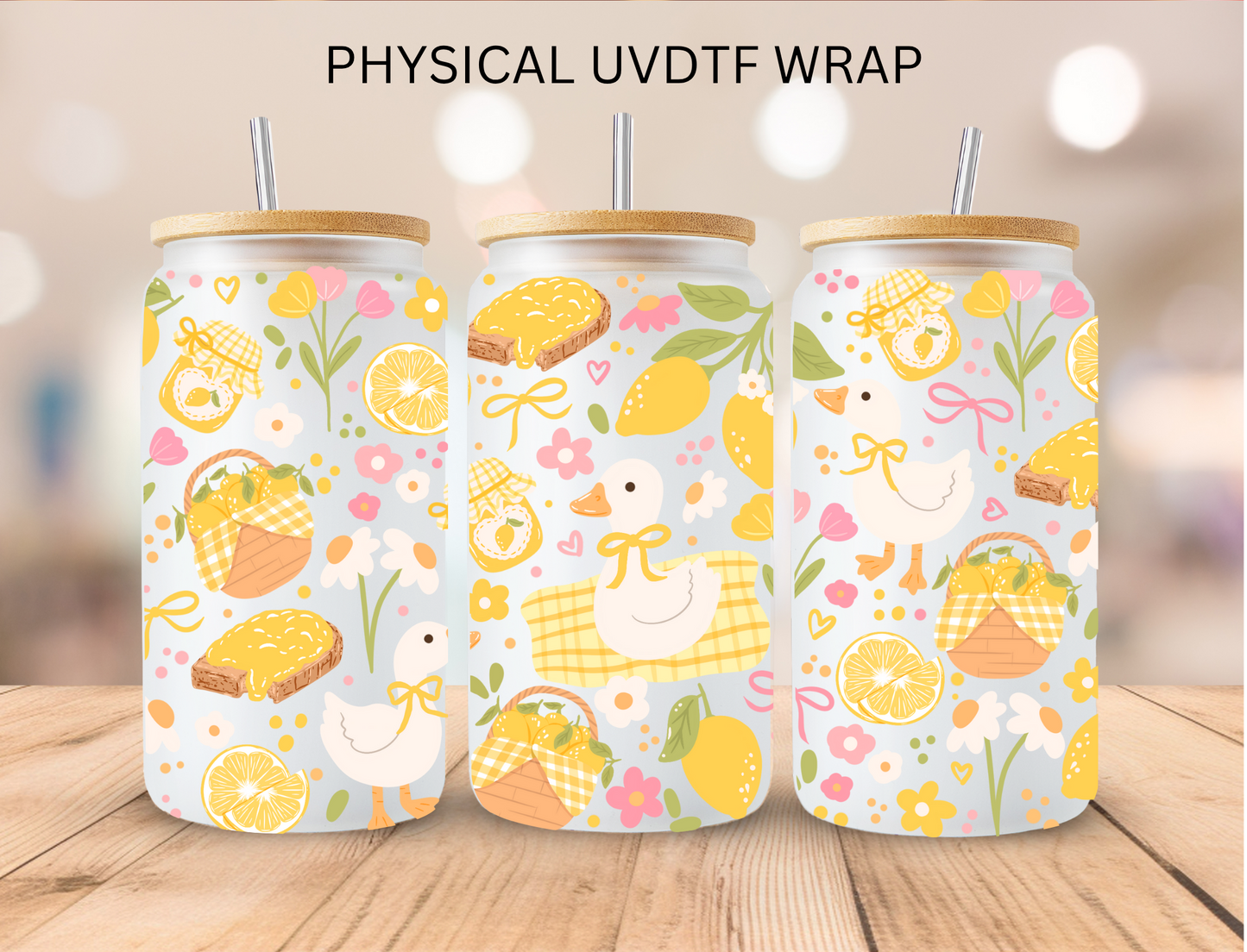 Yellow Duck - 16 oz / 20 oz Libby UV DTF Wrap