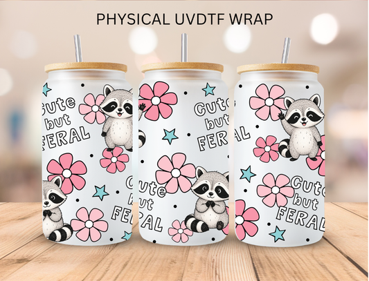Cute But Feral - 16 oz / 20 oz Libby UV DTF Wrap
