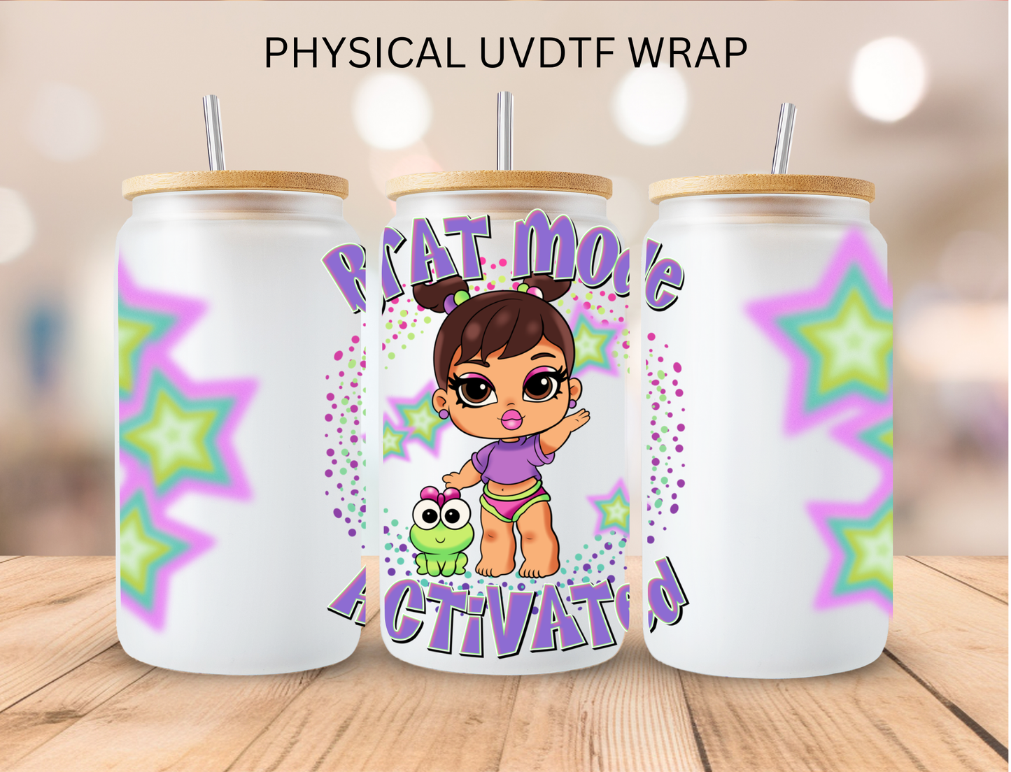 Brat Mode Activated (Purple) - 16 oz / 20 oz Libby UV DTF