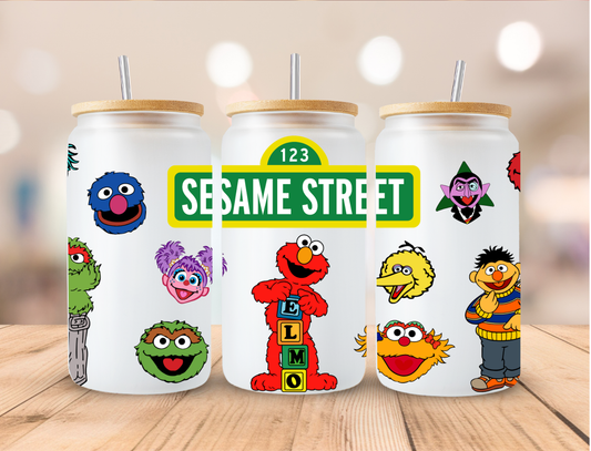 Sesame Street Crew - 16 oz / 20 oz Libby UV DTF Wrap