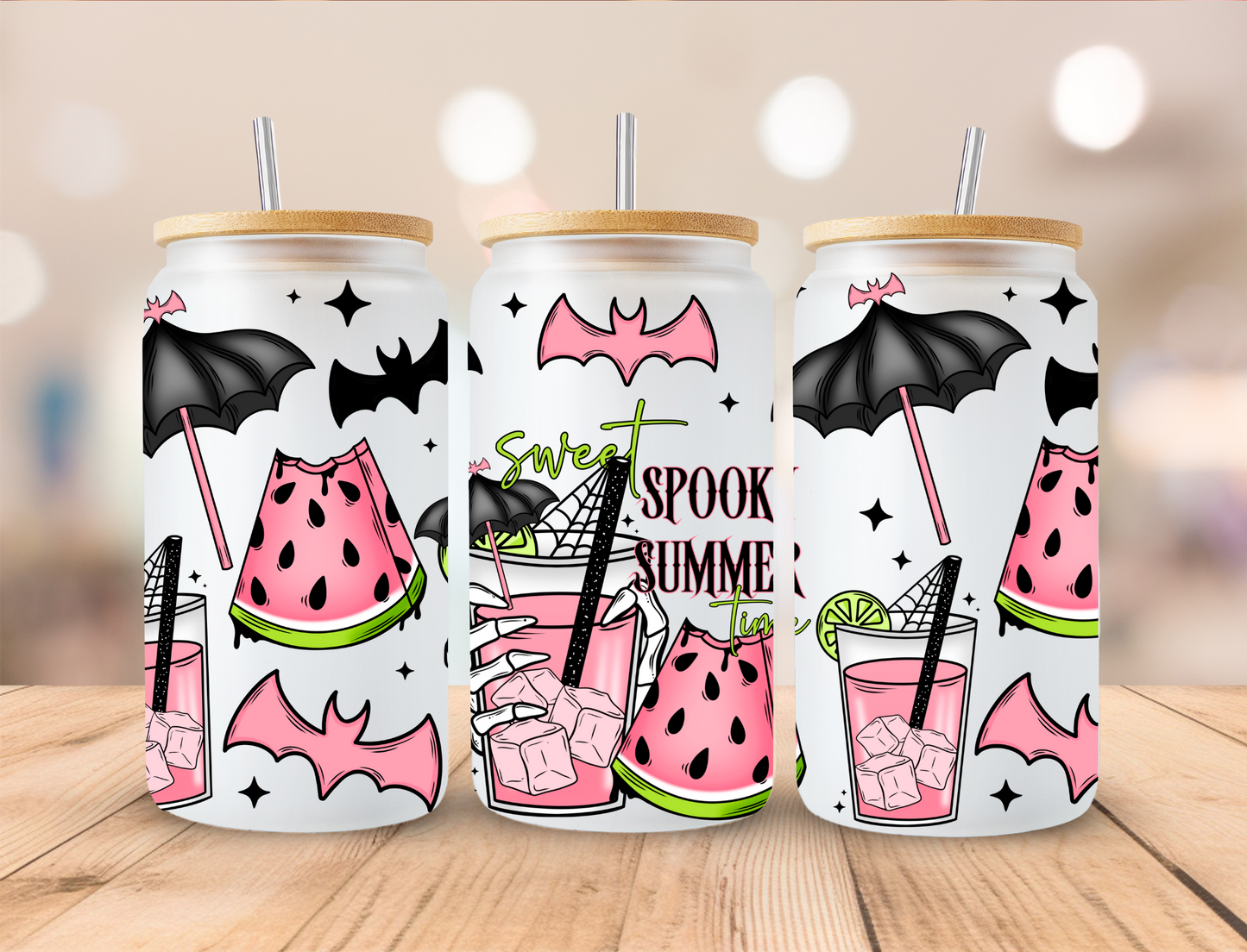 Sweet Spooky Summer Watermelon - Libby UV DTF Wrap EXCLUSIVE DESIGNED