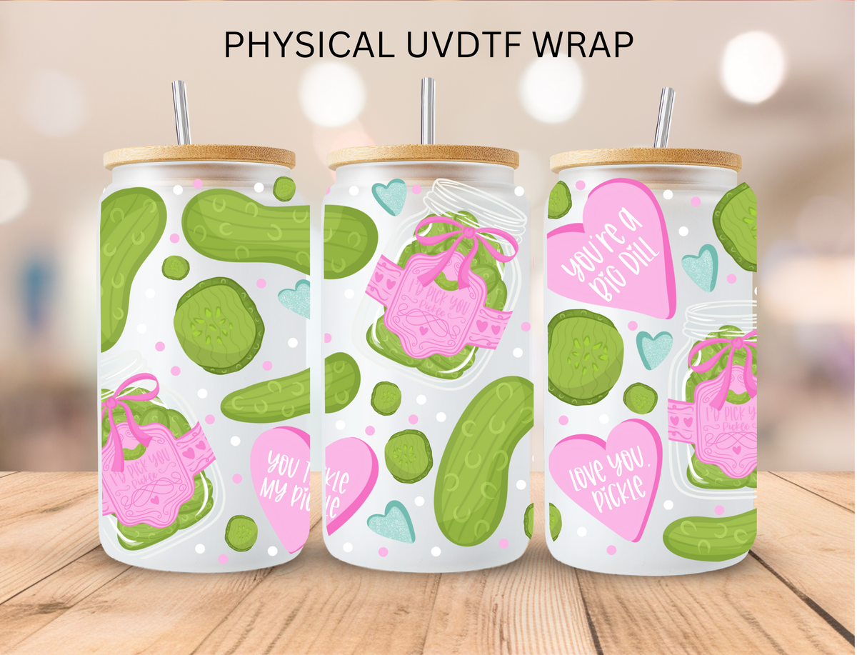 Valentine Love You Pickle - 16 oz / 20 oz Libby UV DTF