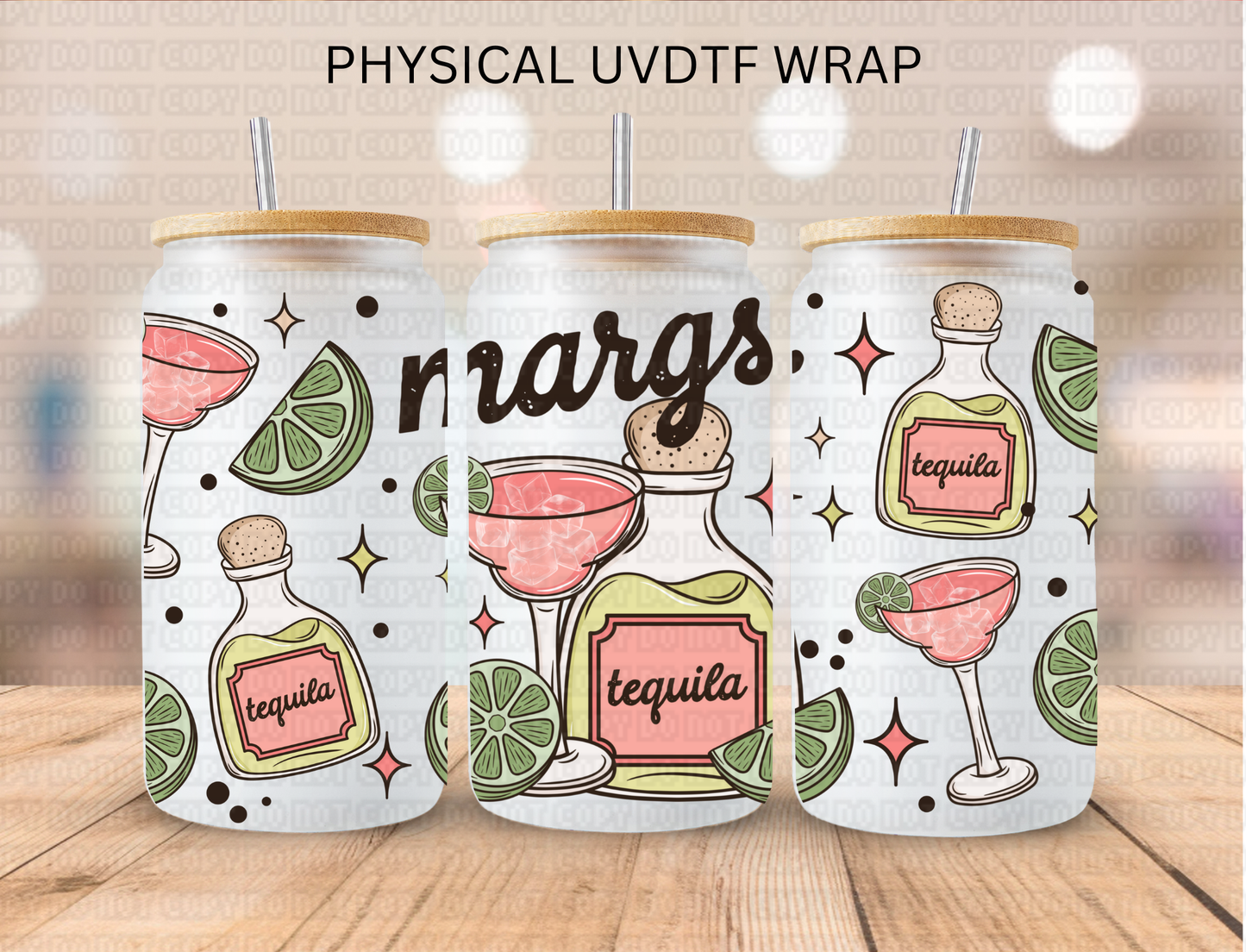 Margaritas And Tequila - 16 oz / 20 oz Libby UV DTF