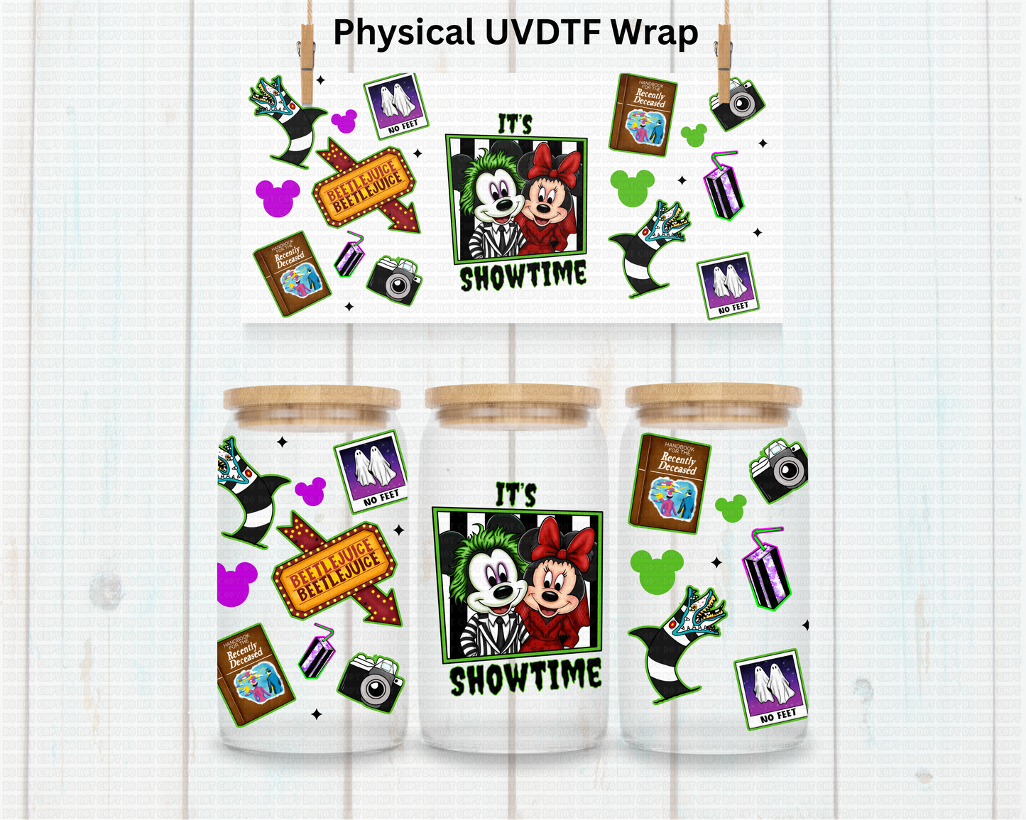 Beetle Its Showtime Mouse Couple - 16 oz / 20 oz Libby UV DTF