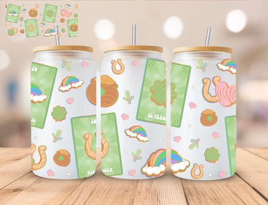 St. Patty's Concha Cards - 16 oz / 20 oz Libby UV DTF Wrap