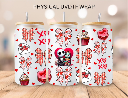 Valentines Skeleton Couple - 16 oz / 20 oz Libby UV DTF