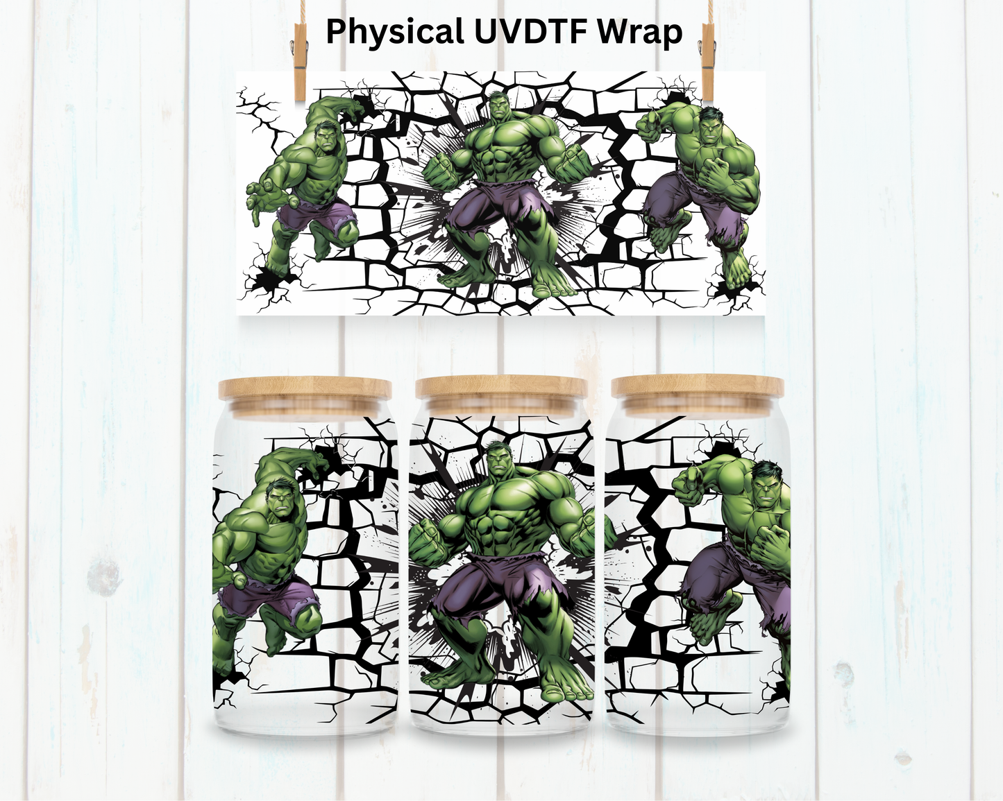 Big Green Hero - 16 oz / 20 oz Libby UV DTF