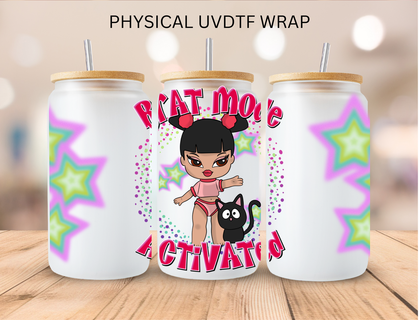Brat Mode Activated (Hot Pink) - 16 oz / 20 oz Libby UV DTF