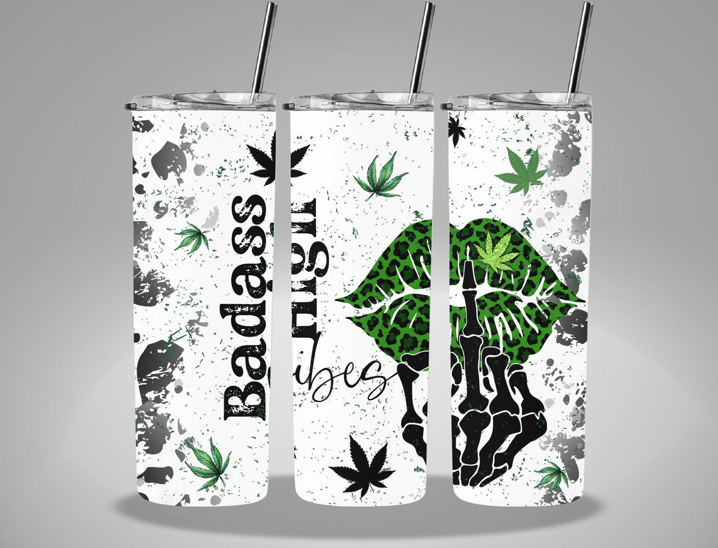 420 Bad Vibes - 20oz Skinny Tumbler Wrap