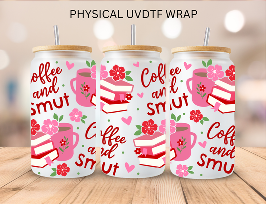 Bookish Coffee And Smut - 16 oz / 20 oz Libby UV DTF Wrap