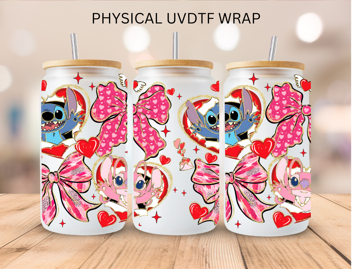 Valentine's Blue Alien Couple - 16 oz / 20 oz Libby UV DTF