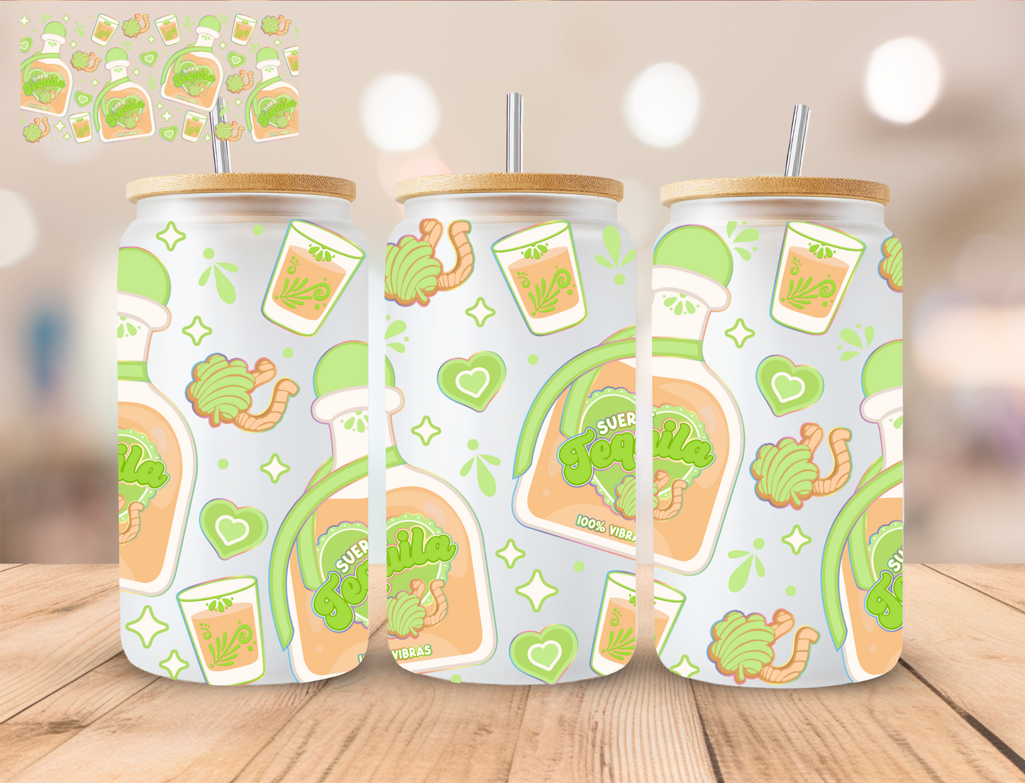 St. Patty's Drinks - 16 oz / 20 oz Libby UV DTF Wrap