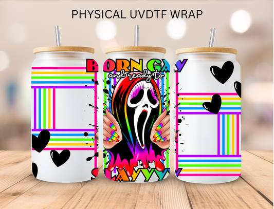 Ghostface Born Gay - 16 oz / 20 oz Libby UV DTF Wrap