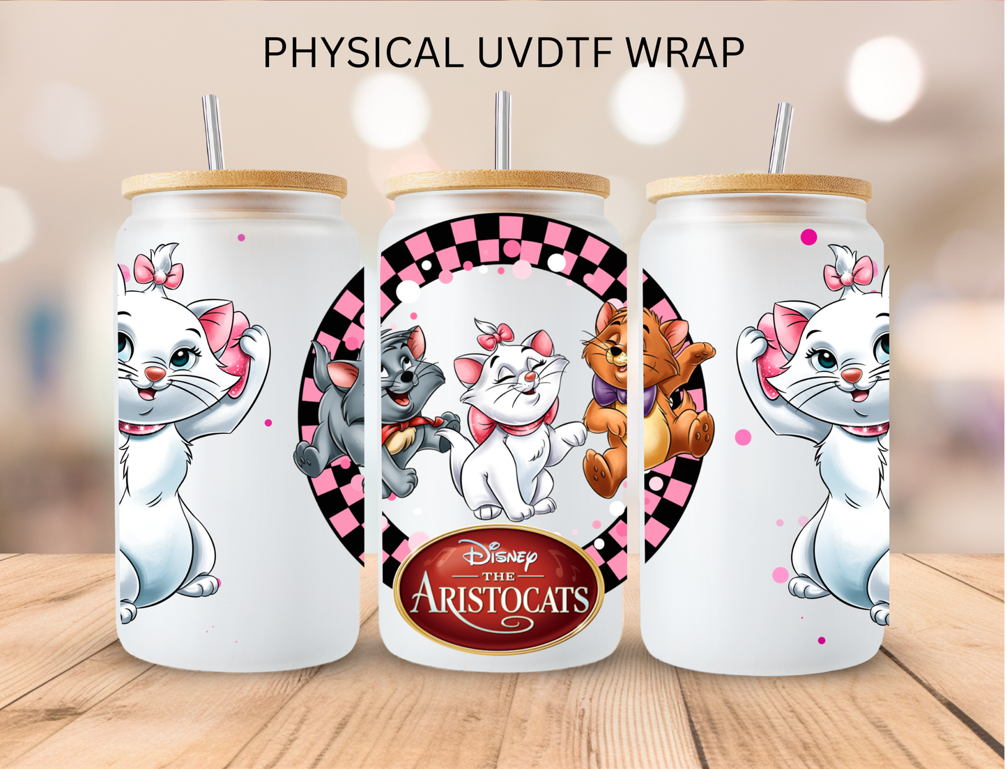 White Cat And Friends - 16 oz / 20 oz Libby UV DTF