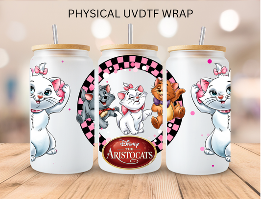 White Cat And Friends - 16 oz / 20 oz Libby UV DTF
