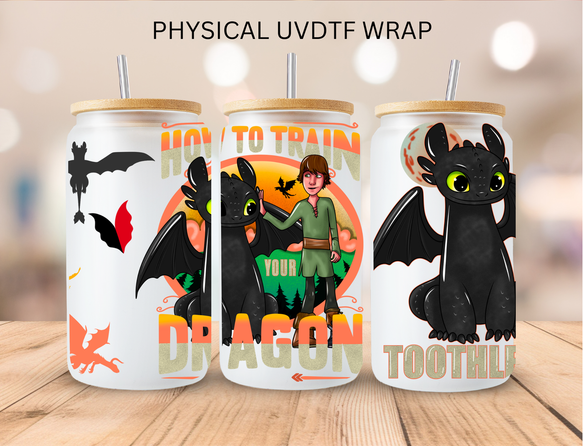 Orange Back Dragon - 16 oz / 20 oz Libby UV DTF