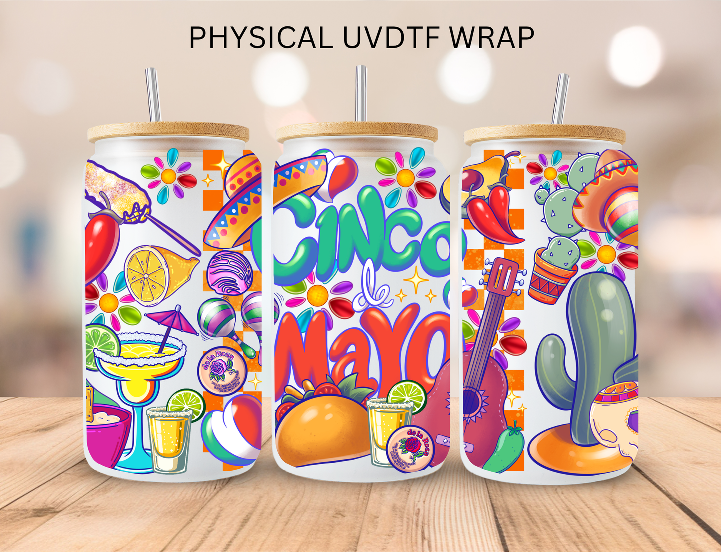 Cinco De Mayo - 16 oz / 20 oz Libby UV DTF Wrap