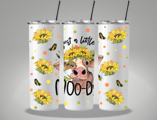 Just A Little Moo-Dy - 20oz Skinny Tumbler Wrap