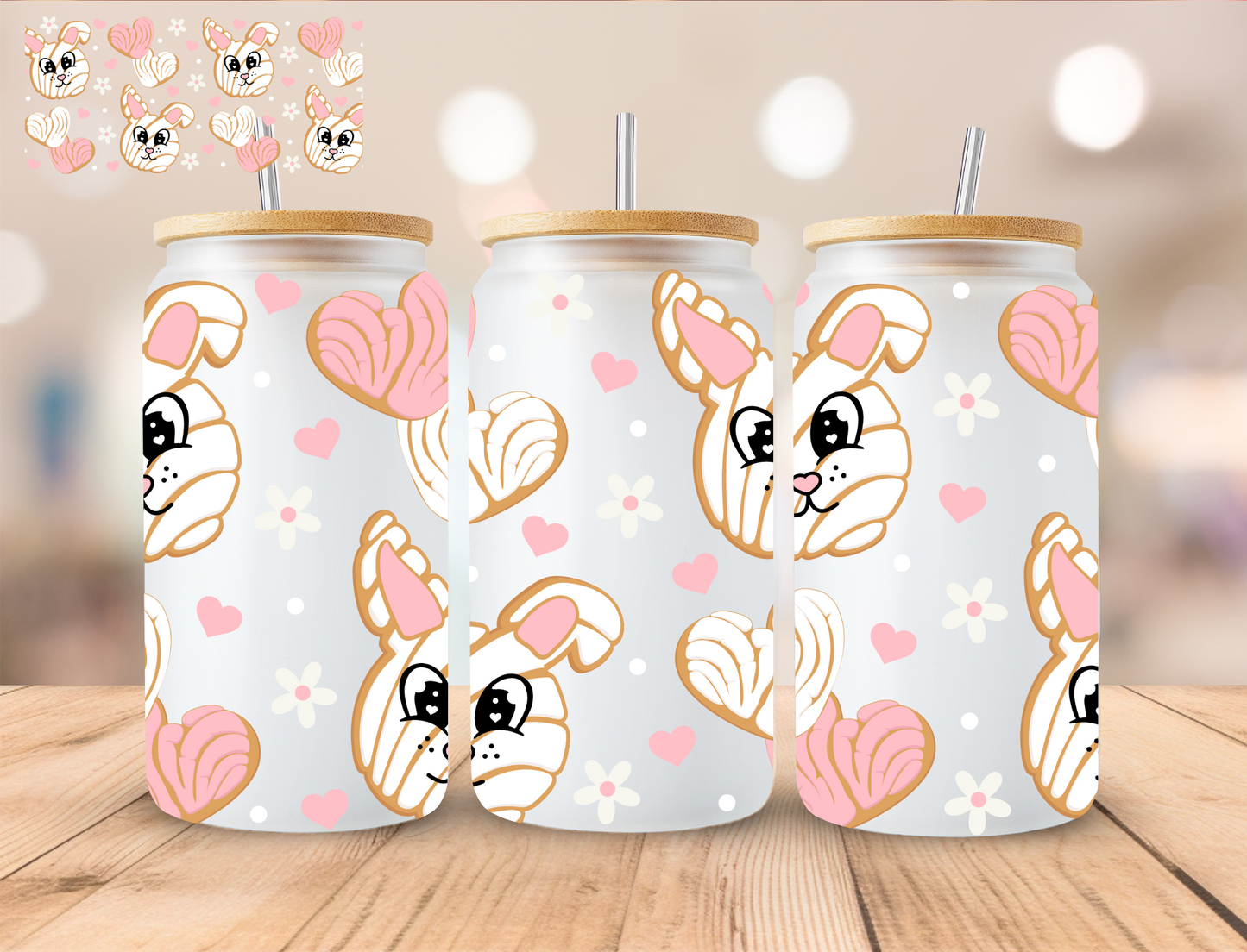 Easter Concha - 16 oz / 20 oz Libby UV DTF Wrap