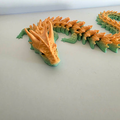 Articulated Flexi Ombre Dragon Poseable 3D Printed Toy