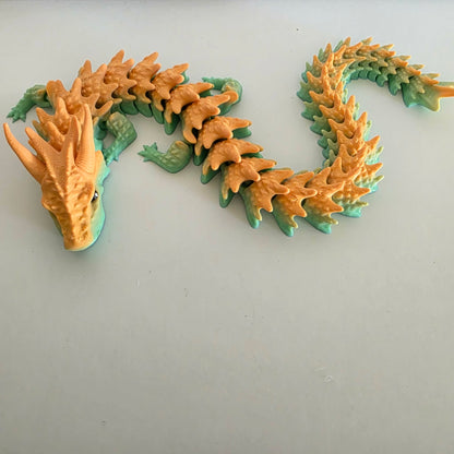 Articulated Flexi Ombre Dragon Poseable 3D Printed Toy