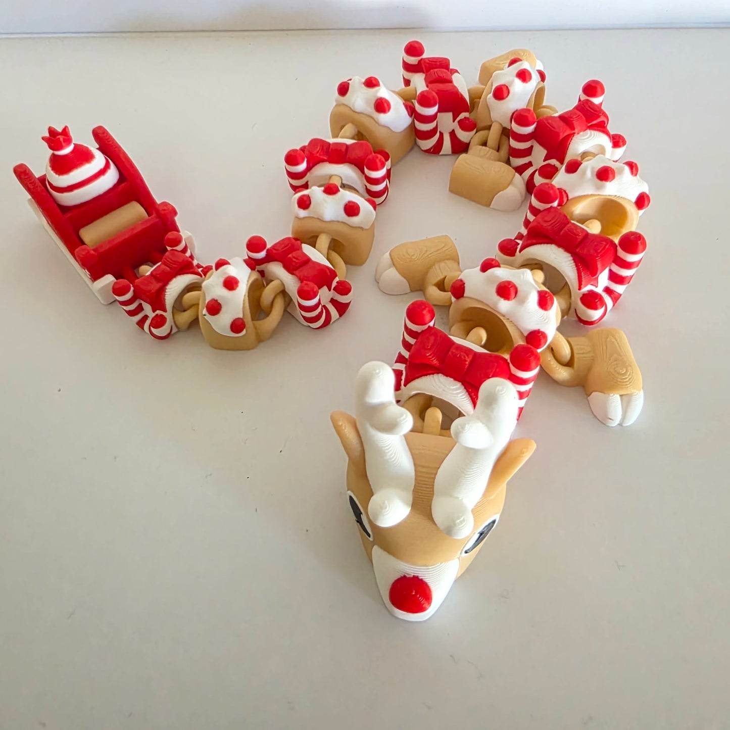 Articulated Flexi Reindeer Dragon Poseable 3D Printed Toy