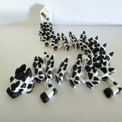 Articulated Flexi Milk Jug Cow Dragon Poseable 3D Printed Toy
