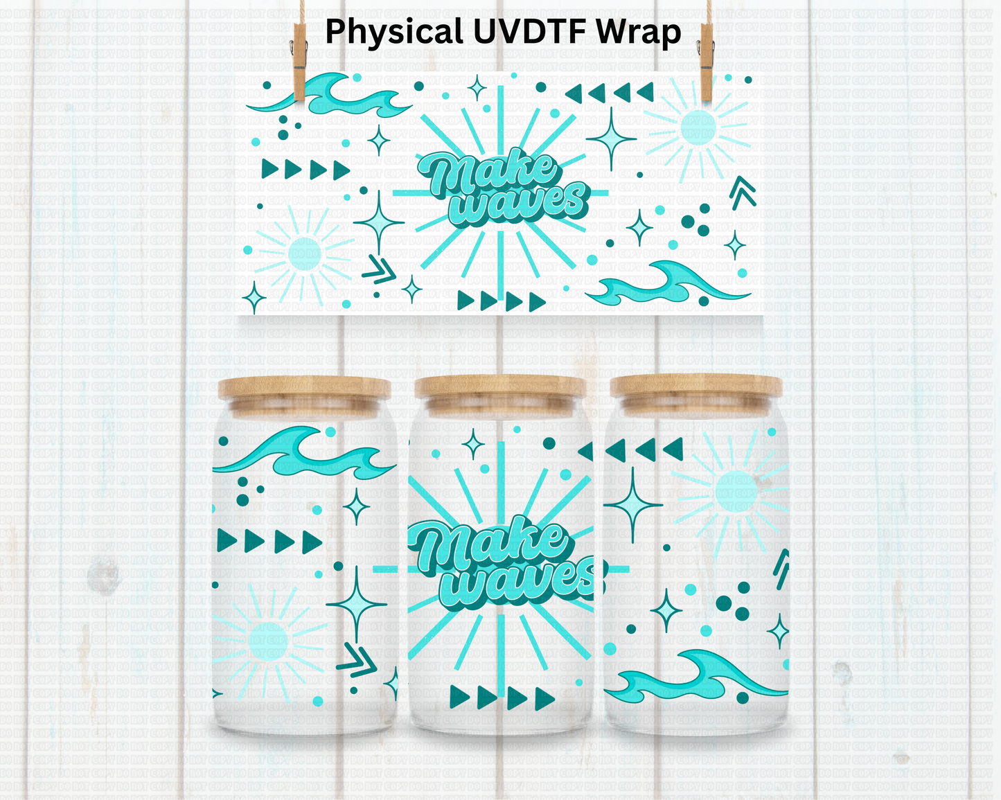 Blue Make Waves - 16 oz / 20 oz Libby UV DTF