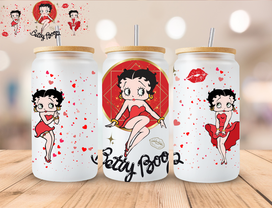 Glitter Boop - 16 oz / 20 oz Libby UV DTF Wrap