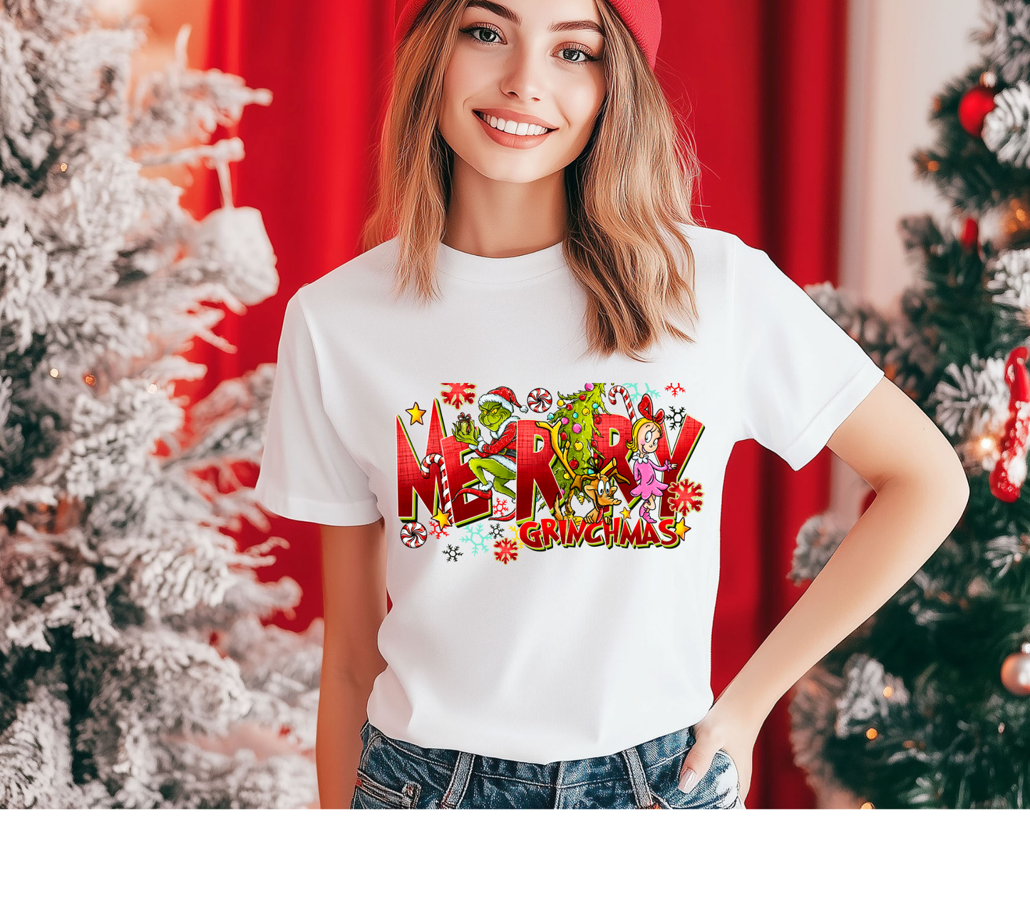 Christmas Merry Mean Green - Adult DTF Print Transfer