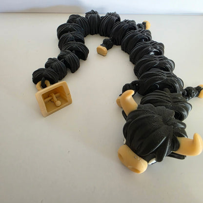 Articulated Flexi Highland Cow Bell Dragon Poseable 3D Printed Toy
