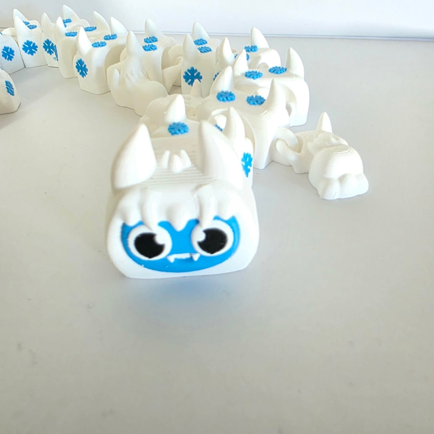 Articulated Flexi Christmas Yeti Dragon Poseable 3D Printed Toy