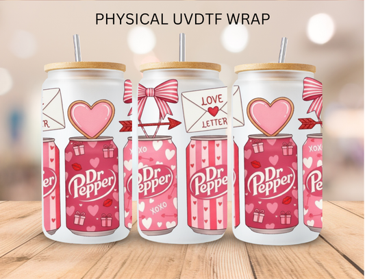 Valentines Dr Pepper - 16 oz / 20 oz Libby UV DTF