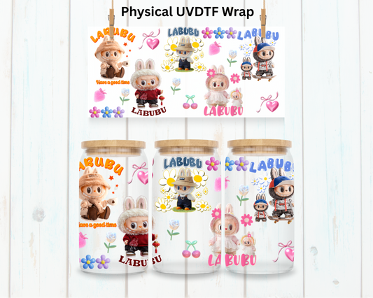 Fluffy Friends LaBu Bear - 16 oz / 20 oz Libby UV DTF