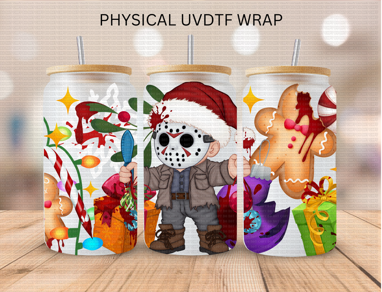 Christmas Jason - 16 oz / 20 oz Libby UV DTF Wrap