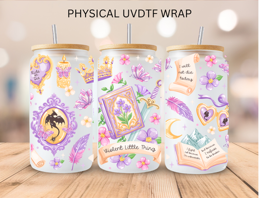 Dragon Violent Little Thing Book Lover - 16 oz / 20 oz Libby UV DTF
