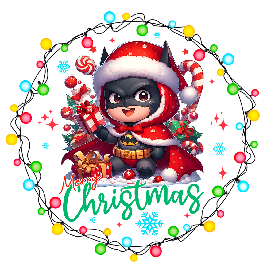 Cartoon Heros Christmas Ornament Bundle 2.8 Inch - Ornament UVDTF Decal