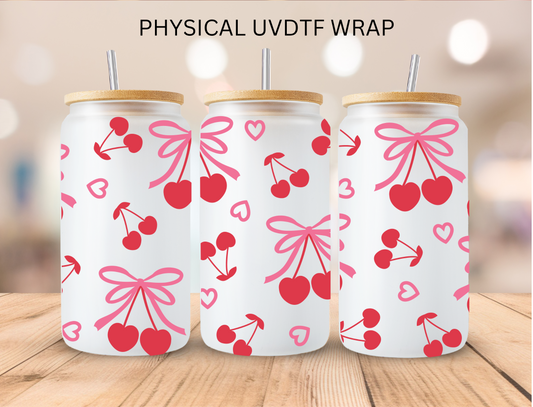 Coquette Cherry - 16 oz / 20 oz Libby UV DTF Wrap