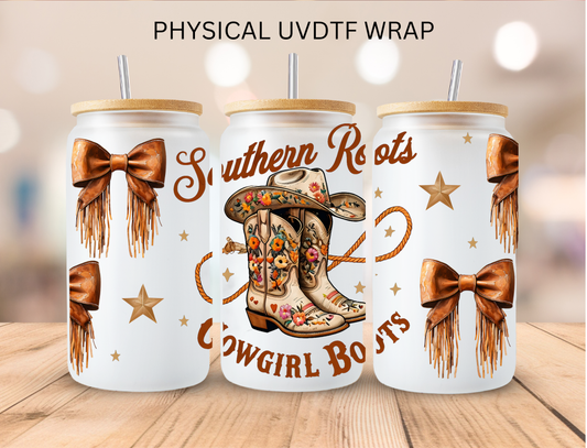 Western Southern Roots Western Boots - 16 oz / 20 oz Libby UV DTF