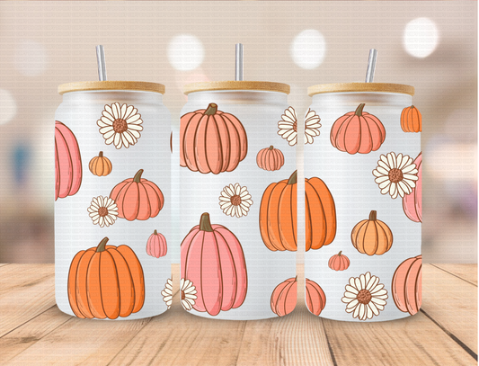 Autumn Pumpkins - 16 oz / 20 oz Libby UV DTF Wrap