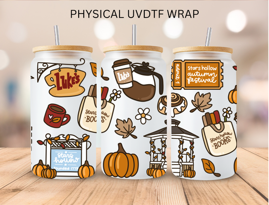 Autumn Gilmore Girls Diner - 16 oz / 20 oz Libby UV DTF Wrap