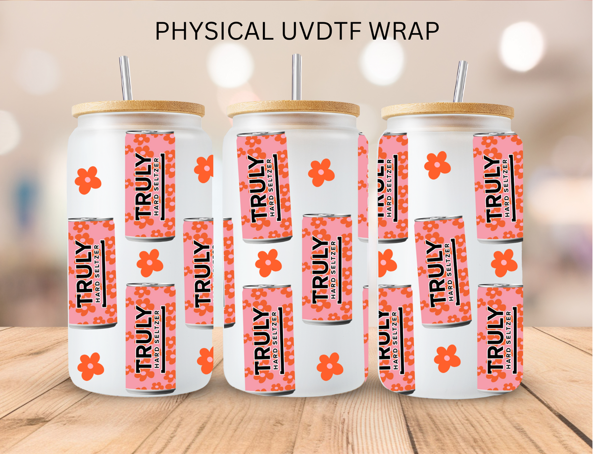 Pink Seltzer- 16 oz / 20 oz Libby UV DTF Wrap
