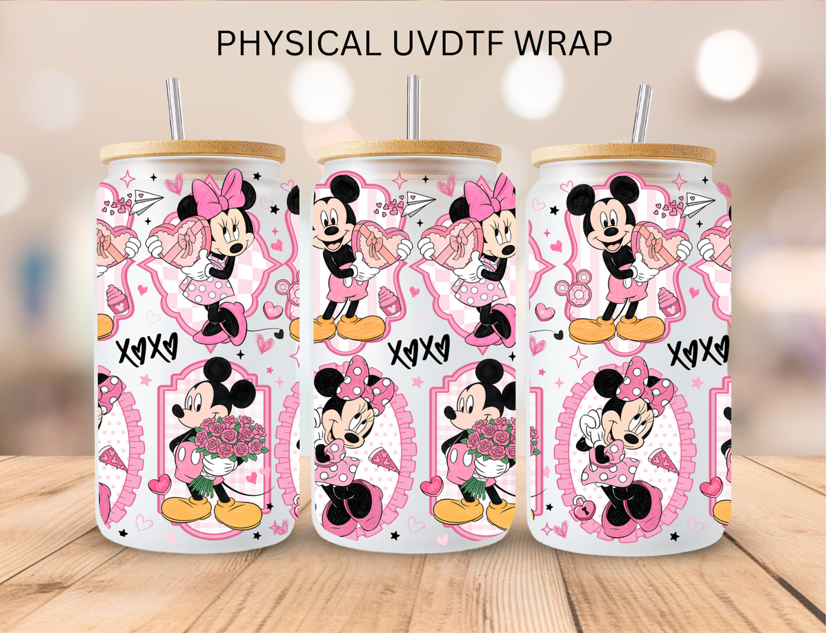 Valentines Portrait Mouse Couple  - 16 oz / 20 oz Libby UV DTF
