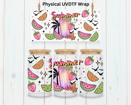 Watermelon Summer Days - 16 oz / 20 oz Libby UV DTF