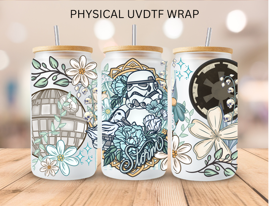 White Sky Wars Storm - 16 oz / 20 oz Libby UV DTF Wrap