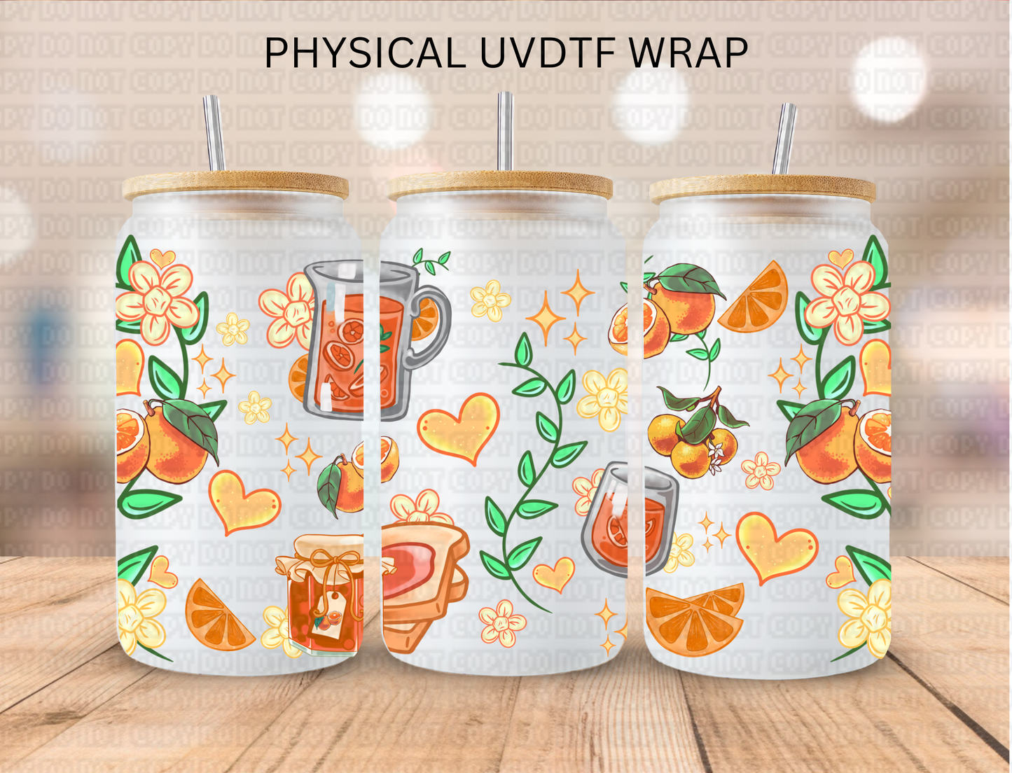 Oranges - 16 oz / 20 oz Libby UV DTF