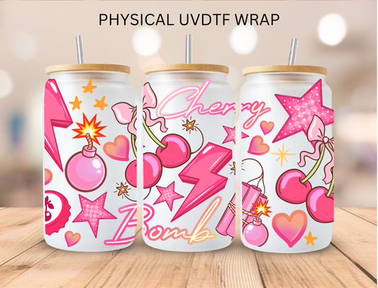 Cherry Bomb - 16 oz / 20 oz Libby UV DTF Wrap