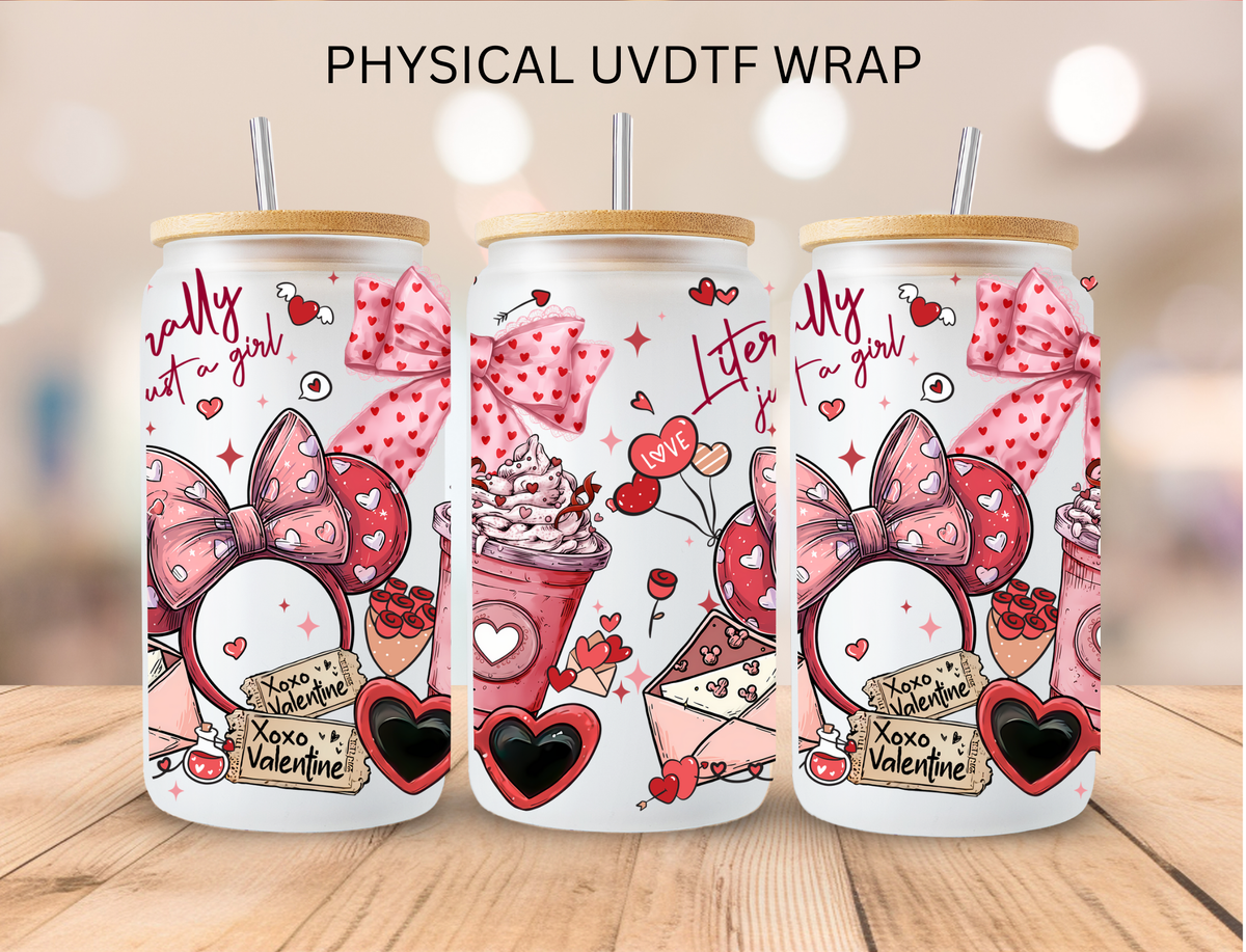 Valentine Mouse Ears Aesthetic - 16 oz / 20 oz Libby UV DTF