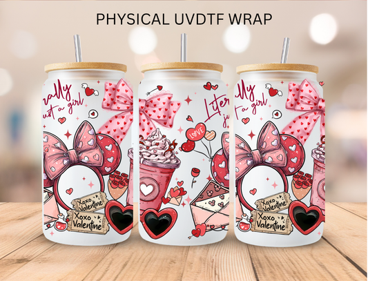 Valentine Mouse Ears Aesthetic - 16 oz / 20 oz Libby UV DTF
